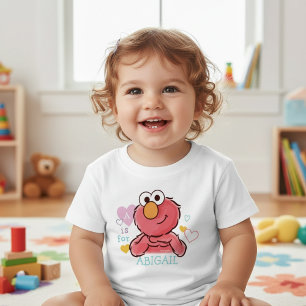 T-shirt Pour Bébé Adorable Elmo   Ajoutez Votre Propre Nom