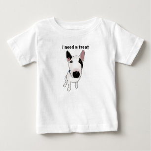 T-shirt Pour Bébé Adorable English Bull Terrier veut une friandise