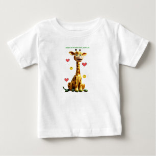 T-shirt Pour Bébé "Adorable Giraffe Baby Tee"