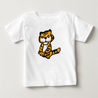 T-shirt Pour Bébé Adorable Hand-Drawn Baby Tiger Cartoon Kids T-Shir