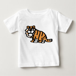 T-shirt Pour Bébé Adorable Hand-Drawn Baby Tiger Cartoon Kids T-Shir