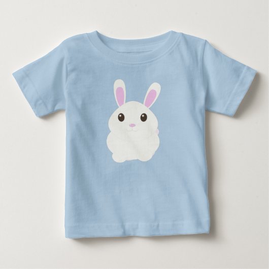 T-shirt Pour Bébé Adorable Lapin Blanc (Devant)
