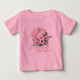 T-shirt Pour Bébé Adorable rose Floral Citrouille Automne Baby Girl