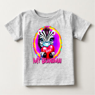 T-shirt Pour Bébé Adorable Zebra Holt Coeur