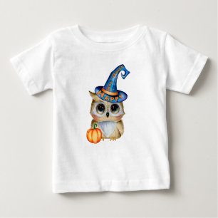 T-shirt Pour Bébé Adorablement Joli "Owl’Oween"