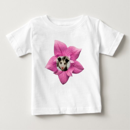T-shirt Pour Bébé Adorablement mignon bébé souriant bébé Opossum Flo (Devant)