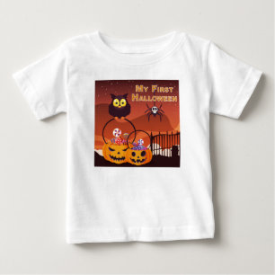 T-shirt Pour Bébé Adorablement Mignon “Mon Premier Halloween”