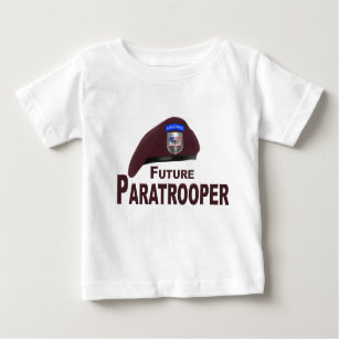 T-shirt Pour Bébé Adorablement mignon Parachutiste Beret Baby T-Shir