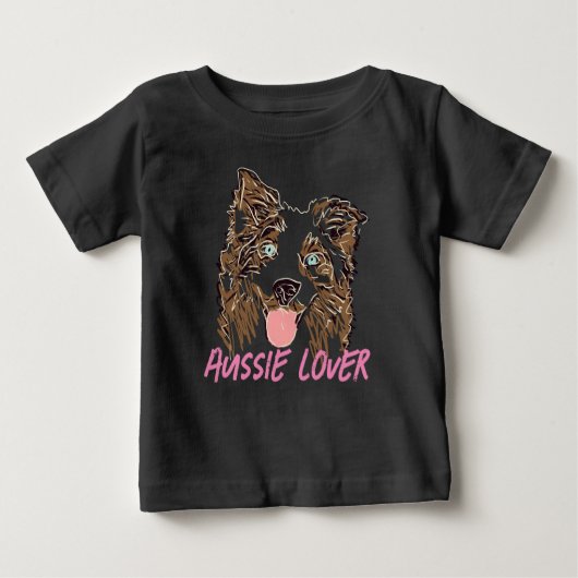 T-shirt Pour Bébé Adulte berger australien (Devant)