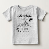 T-shirt Pour Bébé Adventure awaits with customizable name (Devant)