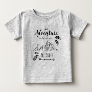 T-shirt Pour Bébé Adventure vous attend pour un nom personnalisable
