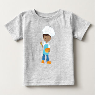 T-shirt Pour Bébé African American Boy, Baking, Baker, Chef pâtissie