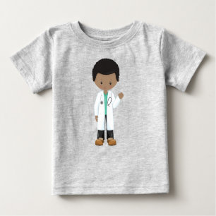 T-shirt Pour Bébé African American Boy, Doctor, Lab Coat, Médecine