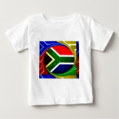 T-shirt Pour Bébé Afrique du Sud Drapeau : Motif dynamique à balayag (Devant)