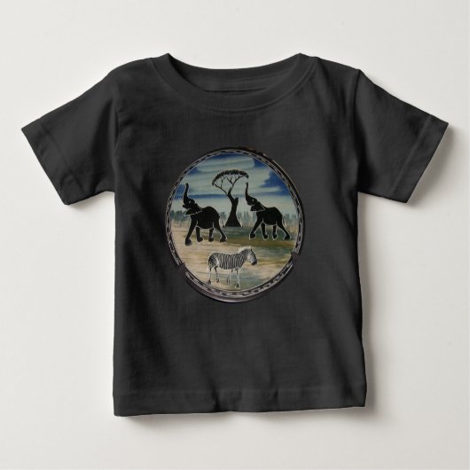 T-shirt Pour Bébé Afrique Kenya Belle faune élégante (Devant)