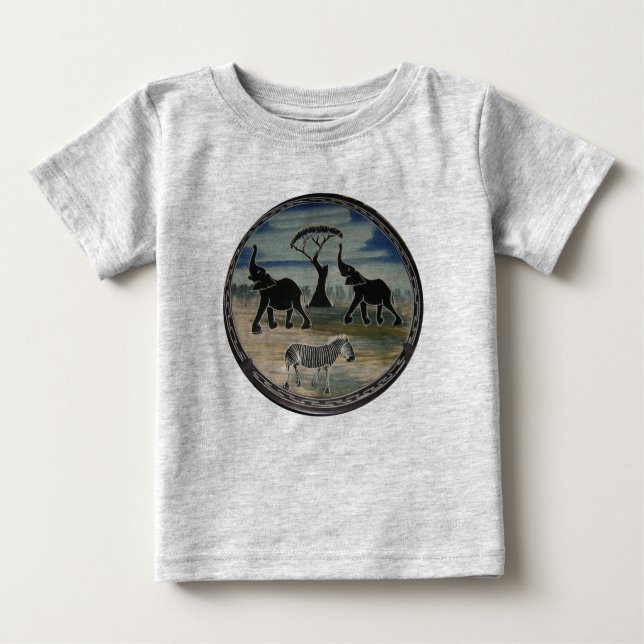 T-shirt Pour Bébé Afrique Kenya Belle faune élégante (Devant)