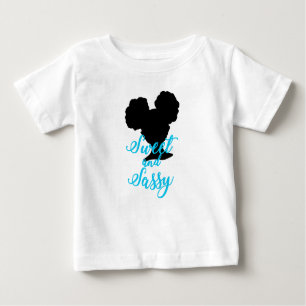 T-shirt Pour Bébé Afro Puffs Sweet and Sassy Cheveux naturels