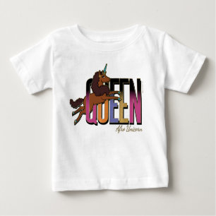 T-shirt Pour Bébé Afro Unicorn Queen Design