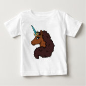 T-shirt Pour Bébé Afro Unicorn | Unique (Devant)