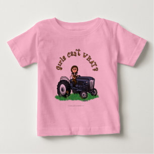 T-shirt Pour Bébé Agriculteur bleu clair