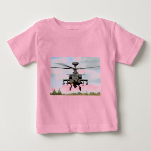 T-shirt Pour Bébé ah 64 apache longbow hélicoptère militaire (Devant)