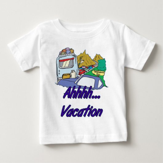 T-shirt Pour Bébé Ahh Camping de vacances (Devant)