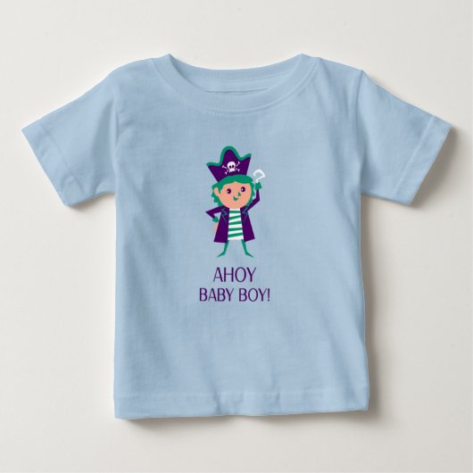T-shirt Pour Bébé Ahoy Baby Boy (Devant)