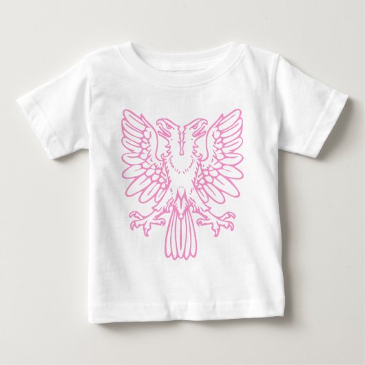 T-shirt Pour Bébé Aigle à deux têtes - rose (Devant)