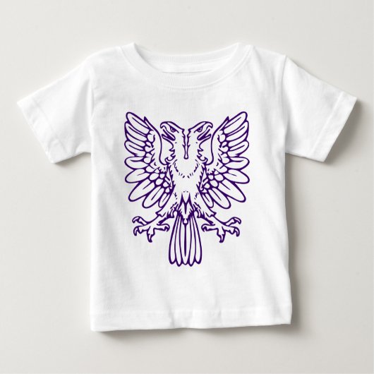 T-shirt Pour Bébé Aigle à deux têtes - violet profond (Devant)