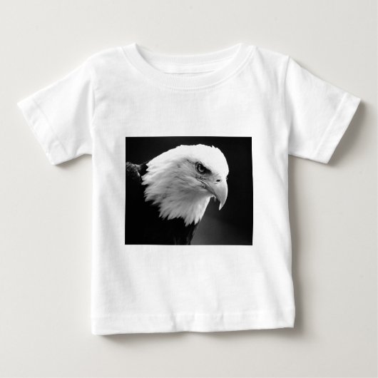 T-shirt Pour Bébé Aigle BW Bald (Devant)