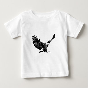 T-shirt Pour Bébé Aigle noir et blanc