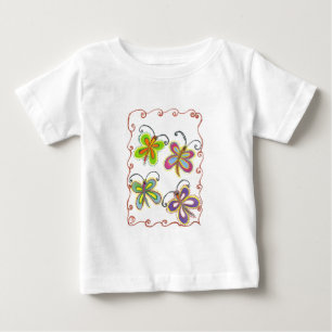 T-shirt Pour Bébé Ailes Whimsical : Belle conception à thème papillo
