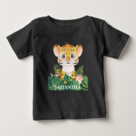 T-shirt Pour Bébé aime la faune Tigre Bébé (Devant)