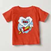 T-shirt Pour Bébé Aimer Oma Kids Avion (Devant)