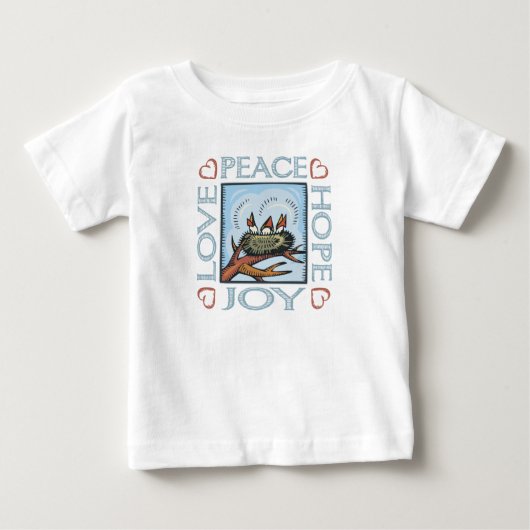 T-shirt Pour Bébé Aimer Peace Hope Joy (Devant)