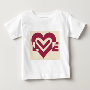 T-shirt Pour Bébé Aimer Vin À Deux Tons Violet