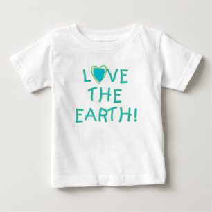 T-shirt Pour Bébé Aimez la terre ambiante