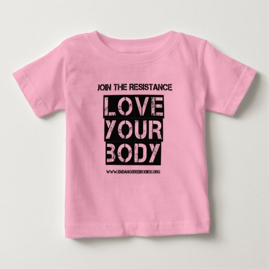T-shirt Pour Bébé Aimez votre corps (Devant)
