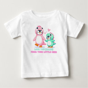 T-shirt Pour Bébé Aimez-vous Dino-Maman Personnalisée