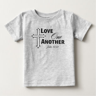 T-shirt Pour Bébé Aimez-vous l'un l'autre croix enfant