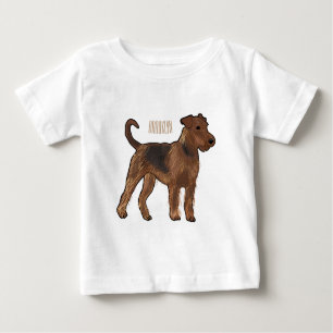 T-shirt Pour Bébé Airedale terrier dog cartoon