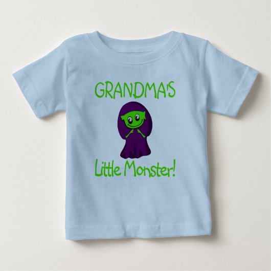 T-shirt Pour Bébé Ajouter le nom /Title, grand-père, petit monstre d (Devant)