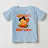 T-shirt Pour Bébé Ajouter un nom /Titre Petit Citrouille de grand-pè (Devant)
