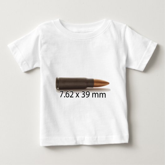 T-shirt Pour Bébé AK47 munitions de 7,62 x de 39mm rondes (Devant)