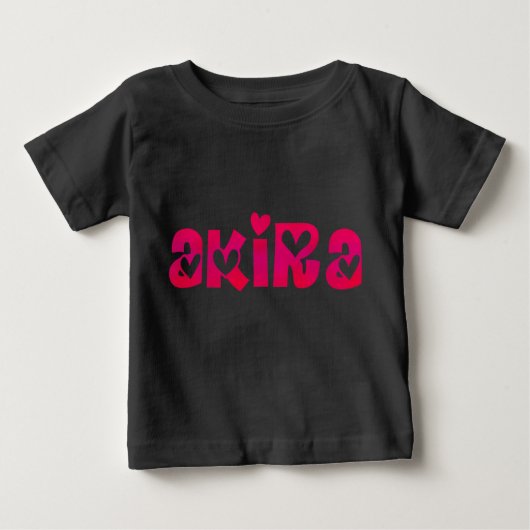 T-shirt Pour Bébé Akira dans les coeurs (Devant)