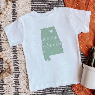 T-shirt Pour Bébé Alabama - Maison cultivée   Carte d'état des coule
