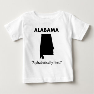 T-shirt Pour Bébé Alabama - Premier par ordre alphabétique