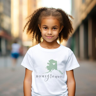 T-shirt Pour Bébé Alaska Home Grown   Carte d'état des couleurs modi