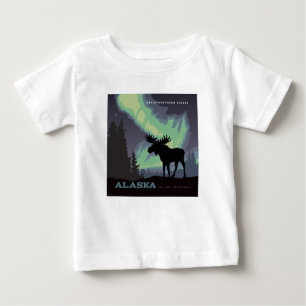 T-shirt Pour Bébé Alaska   Oie des aurores nordiques