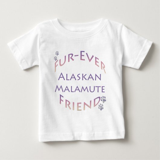 T-shirt Pour Bébé Alaskan Malamute Furever (Devant)